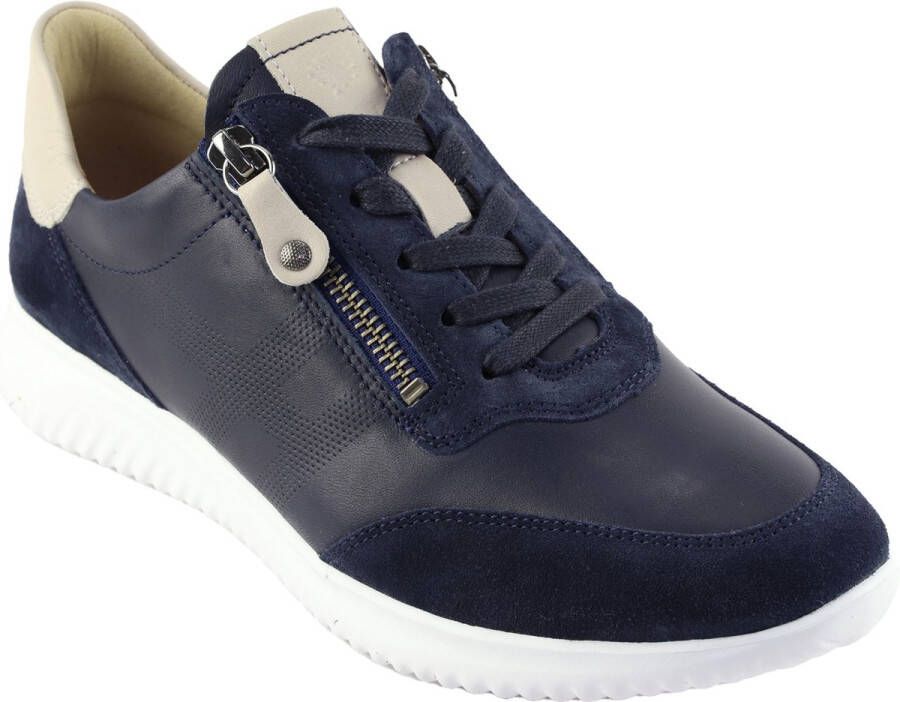 Hartjes 162.1138 blauwe sneaker met veters en rits