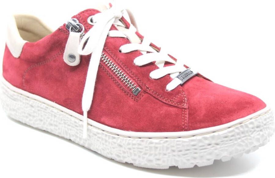 HARTJES Lage Sneakers Dames Phil Maat: 42 5 Materiaal: Suède Kleur: Rood