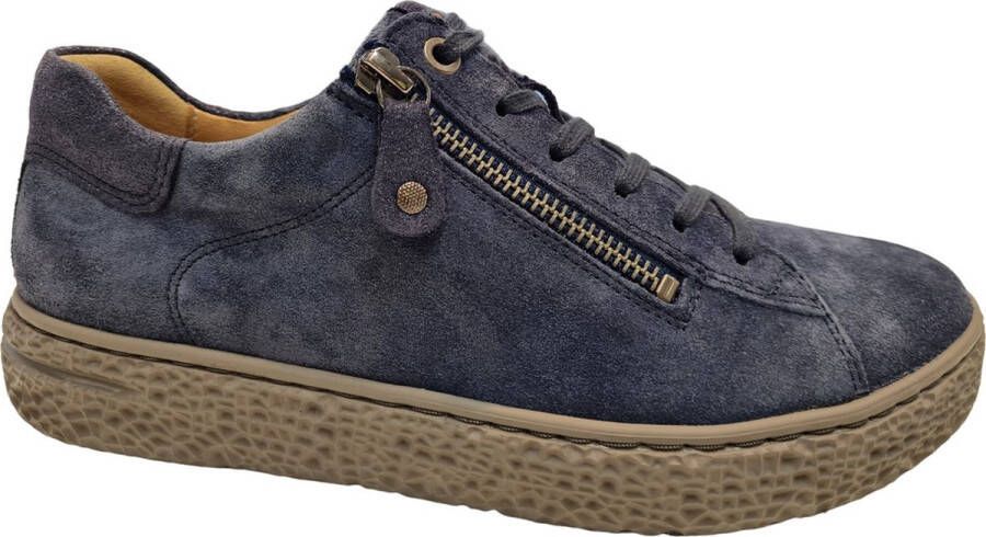 HARTJES Sneakers Dames Combi Met Hiel Suede H Ls Sneaker Maat: 41 Materiaal: Suède Kleur: Blauw