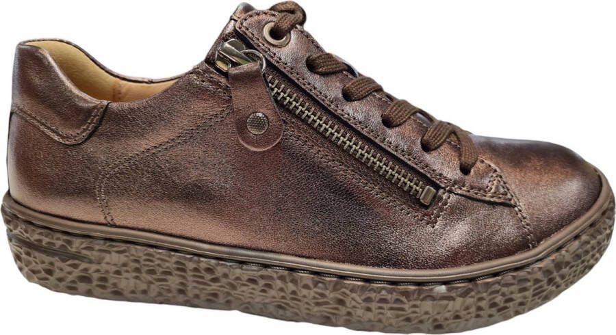 HARTJES Sneakers Dames Met H Rits Sneaker Met Maat: 36 Materiaal: Leer Kleur: Brons