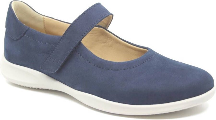 Hartjes 162.2102\20 65.00 Blauwe dames bandschoenen wijdte G