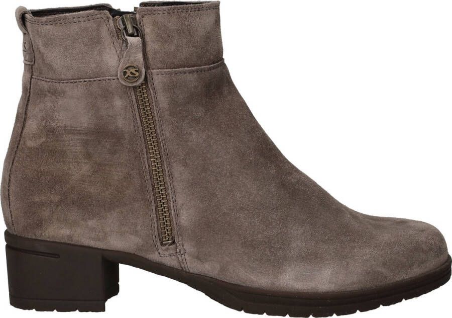 HARTJES Enkelboots Dames H Rits Booty Maat: 42 5 Materiaal: Suède Kleur: Taupe