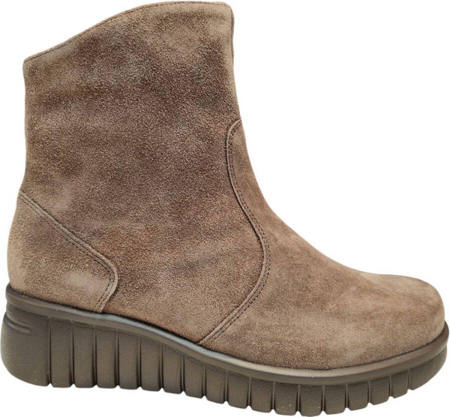 HARTJES Enkelboots Dames Sue H Booty Maat: 42 Materiaal: Suède Kleur: Taupe