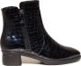 HARTJES Enkelboots Dames Croco 2-rits G Booty Maat: 37 Materiaal: Leer Kleur: Blauw - Thumbnail 1