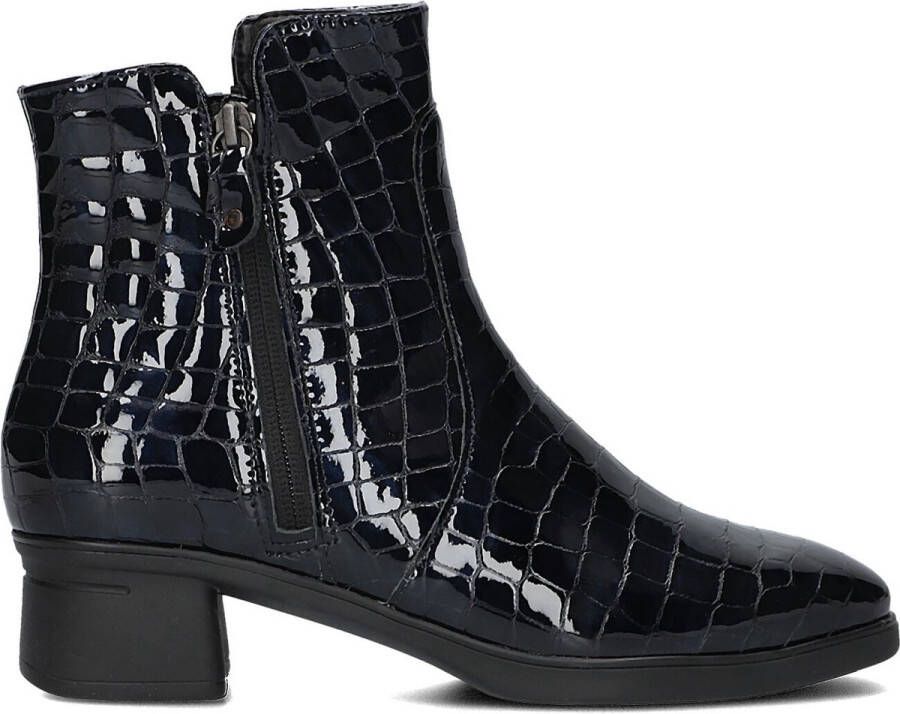 HARTJES Enkelboots Dames Croco 2-rits G Booty Maat: 38 5 Materiaal: Leer Kleur: Blauw