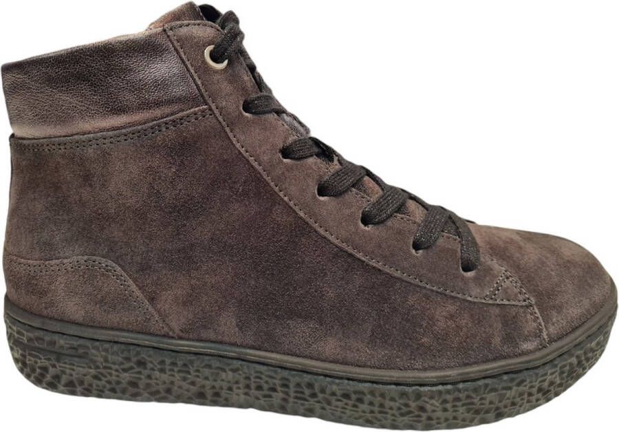 HARTJES Hoge Sneakers Dames Combi Mid H Sneaker Maat: 37 5 Materiaal: Suède Kleur: Bruin