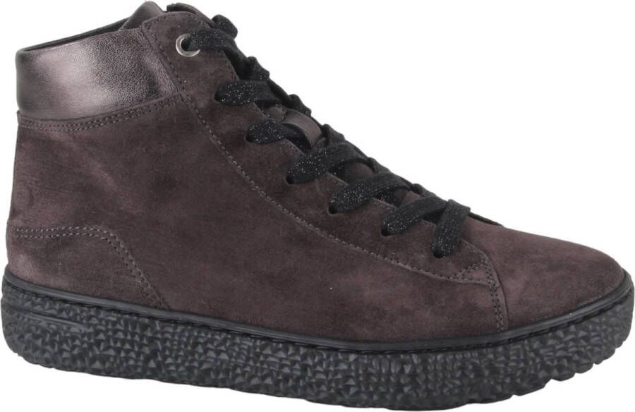 Hartjes Combi Mid H Sneaker Sneakers Suède Dames Bruin