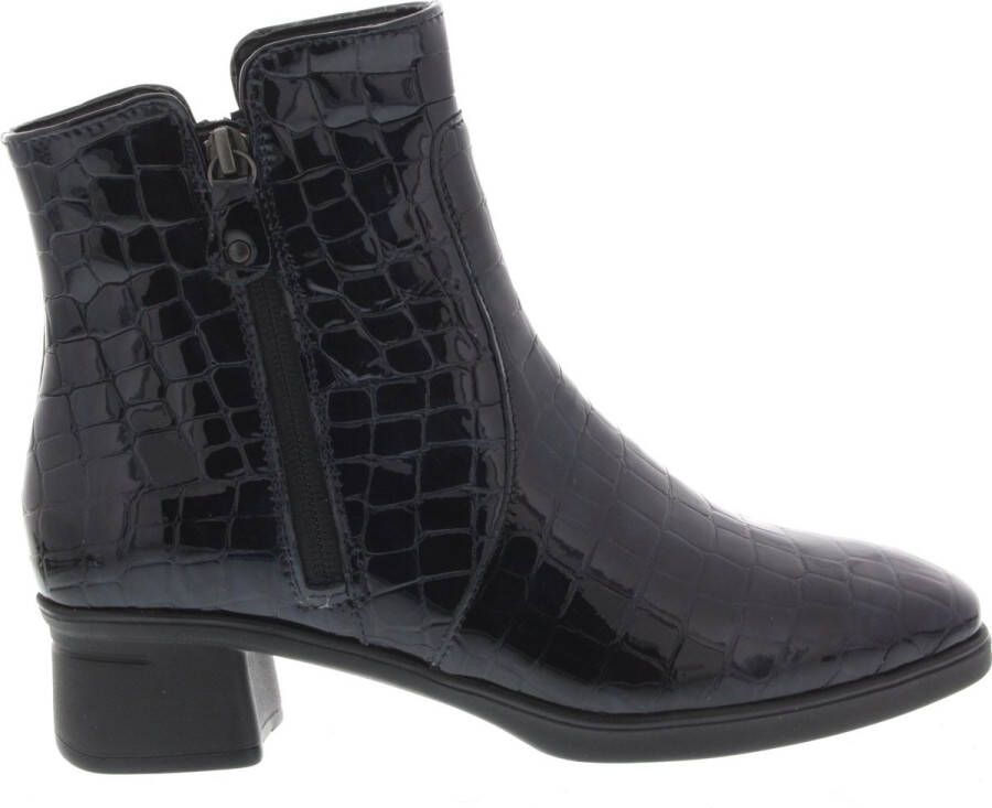 HARTJES Enkelboots Dames Croco 2-rits G Booty Maat: 37 5 Materiaal: Leer Kleur: Blauw