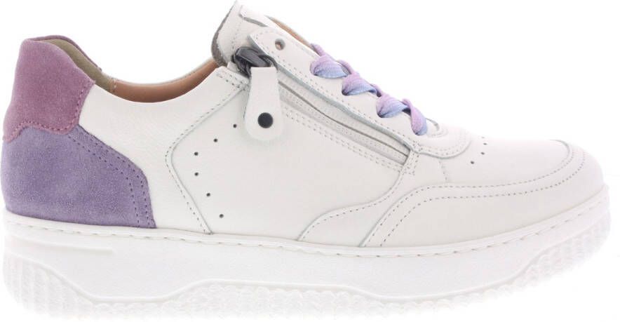 Hartjes 162.1952 13 02.82 Wit combi dames sneaker wijdte H