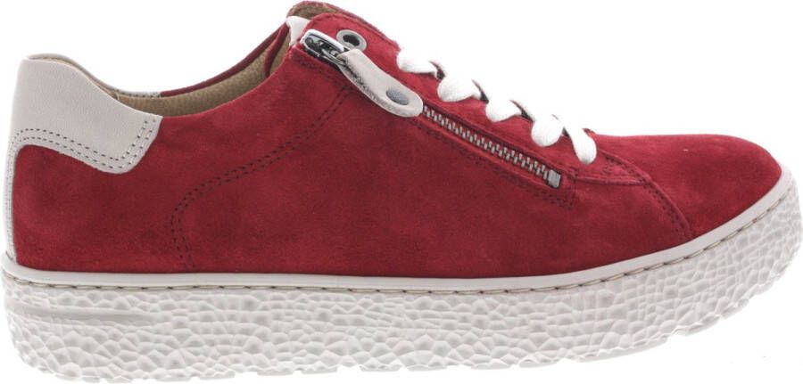 HARTJES Lage Sneakers Dames Phil Maat: 42 5 Materiaal: Suède Kleur: Rood