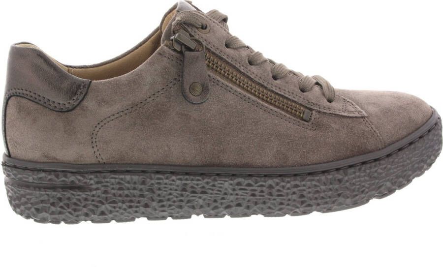 HARTJES Sneakers Dames Combi Met Hiel Suede H Ls Sneaker Maat: 42 Materiaal: Suède Kleur: Taupe