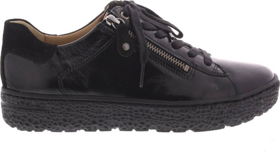 HARTJES Lage Sneakers Dames 162.1401 Lak Maat: 37 Materiaal: Leer Kleur: Zwart