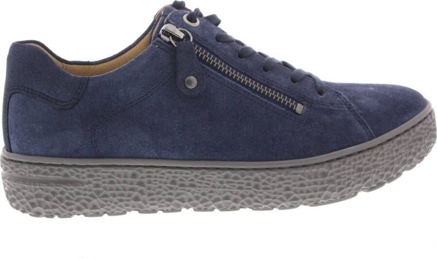 HARTJES Sneakers Dames Combi Met Hiel Suede H Ls Sneaker Maat: 37 Materiaal: Suède Kleur: Blauw