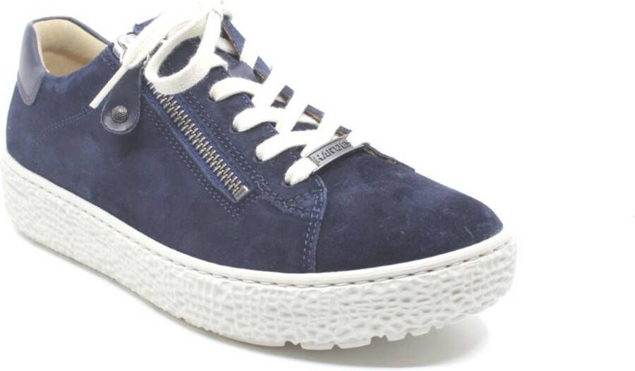 Hartjes -162.1401 99 47.47 blauw suède sneaker wijdte H