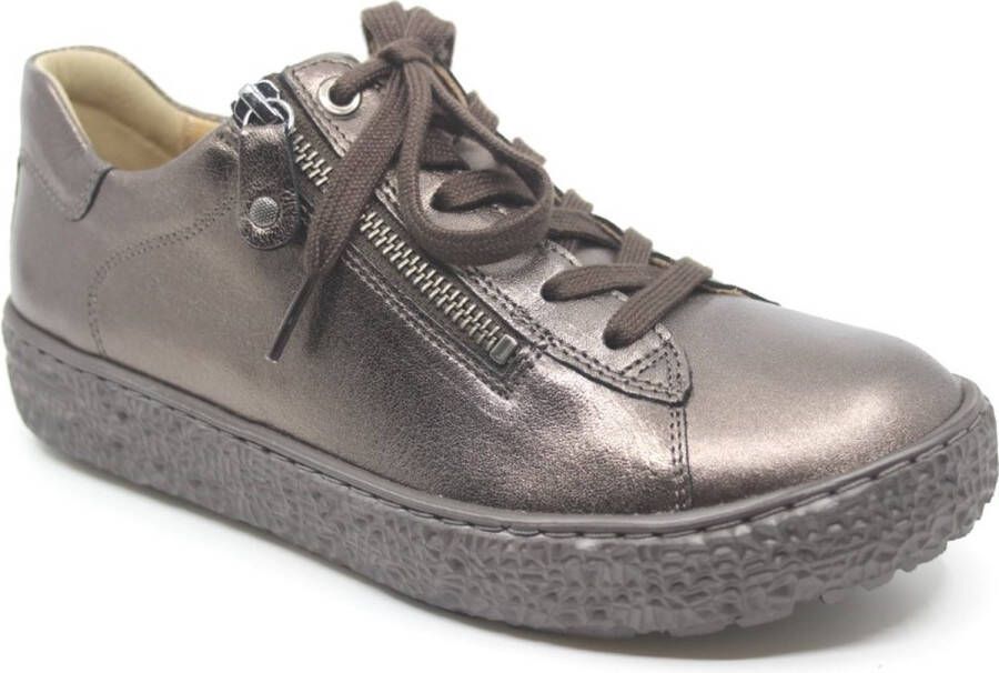 HARTJES Sneakers Met H Rits Sneaker Met Maat: 38 5 Materiaal: Leer Kleur: Brons