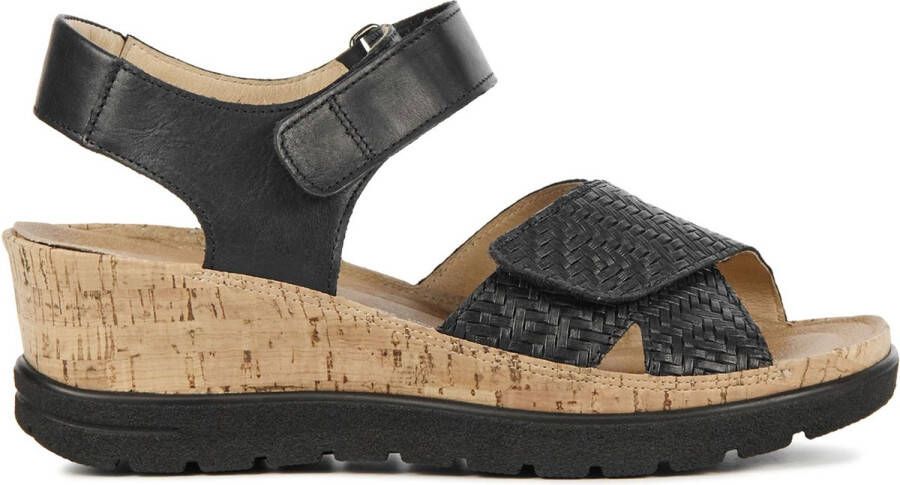 HARTJES Sandalen Dames 132.1706 Maat: 42 Materiaal: Leer Kleur: Zwart