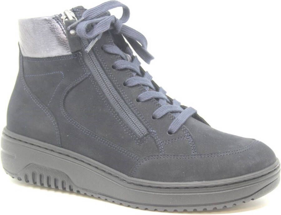 Hartjes 172.1707 21 VeterlaarzenHoge sneakersDames veterschoenenHalf-hoge schoenen Blauw