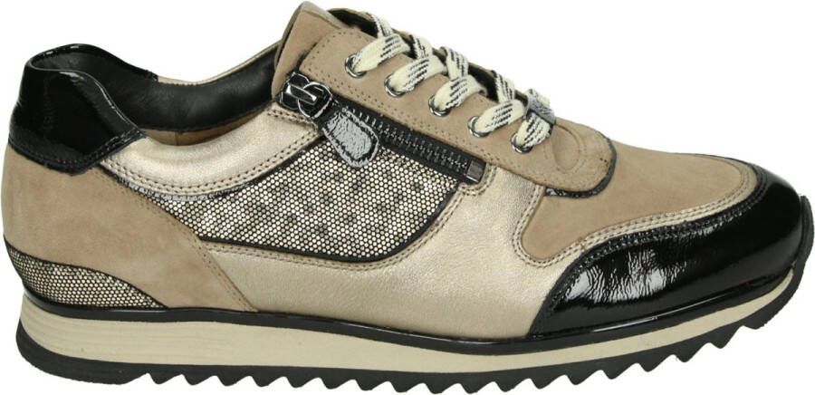 HASSIA Lage Sneakers Dames 302031 Maat: 39 5 Materiaal: Leer Kleur: Taupe