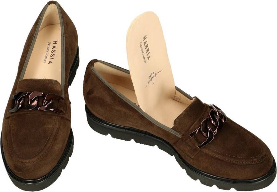 Hassi-A Hassia -Dames bruin donker ballerina's & mocassins