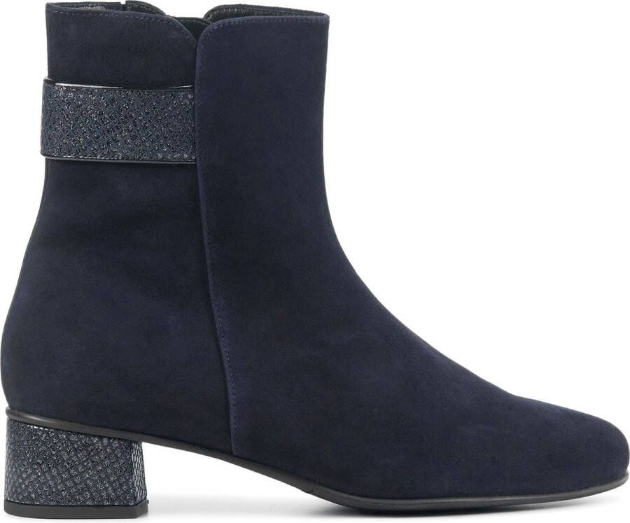 Hassi-A Hassia Enkellaarsjes Dames Laarzen Damesschoenen Suède 303092 Blauw