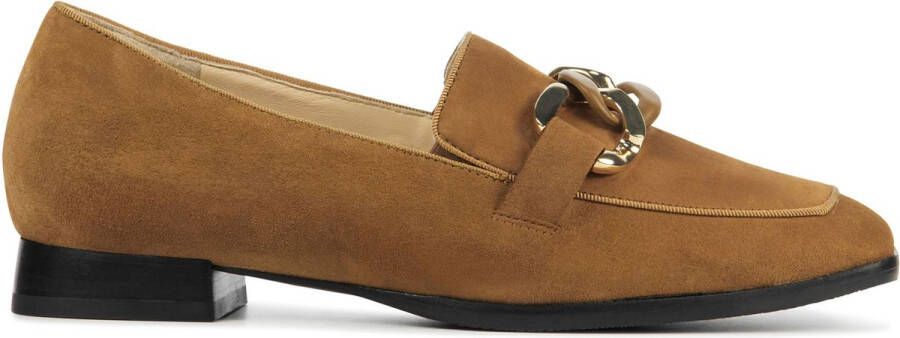 Hassi-A Hassia Instappers Dames Instapschoenen Damesschoenen Suède 300846 sue Cognac