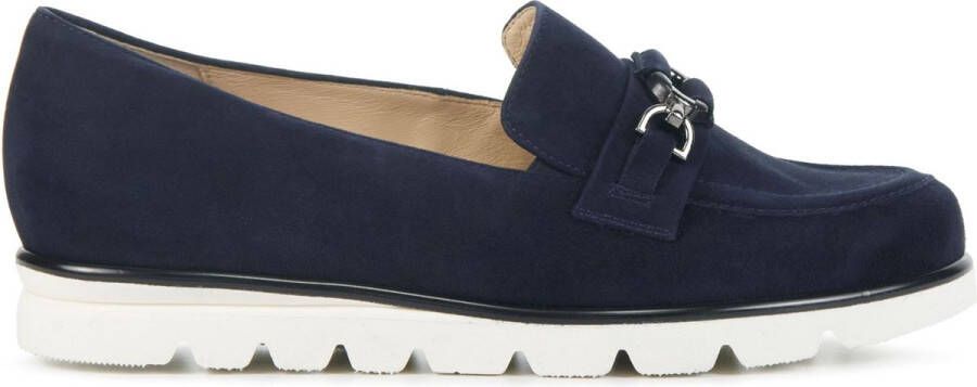 Hassi-A Hassia Instappers Dames Instapschoenen Damesschoenen Suède 301552 Pisa Blauw +