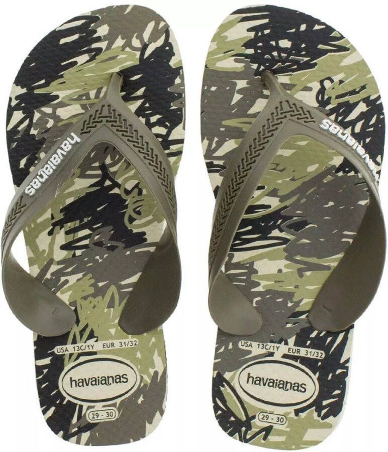 Havaianas 4132589 Groen Khaki leger slipper brede bandjes )