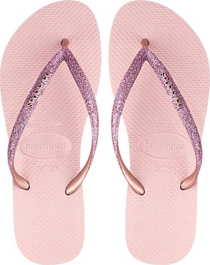 Havaianas Slim Glitter Dames Slippers Ballet Rose