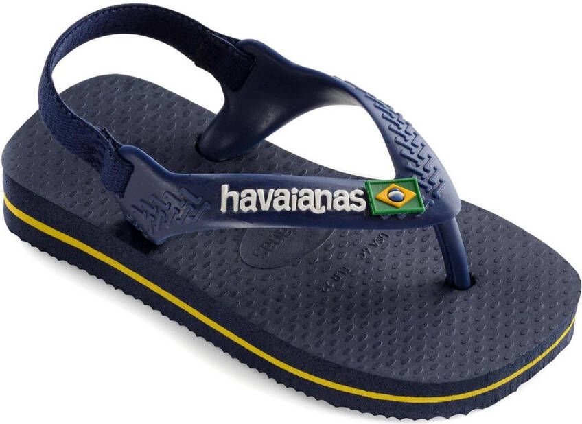 Havaianas Baby Brasil Logo Unisex Slippers Marine Yellow Citric