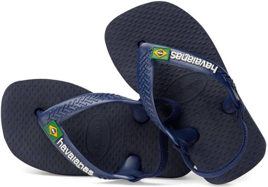 Havaianas Baby Brasil Logo Unisex Slippers Marine Yellow Citric