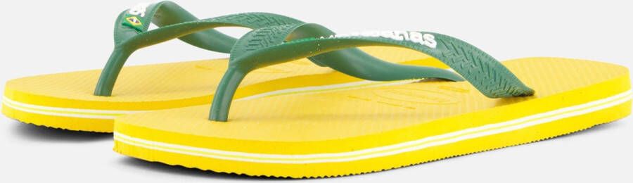 Havaianas Brasil Logo teenslippers geel groen Jongens Meisjes Rubber 33 34 - Foto 13