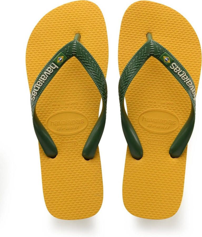 Havaianas Brasil Logo Unisex Slippers Banana Yellow