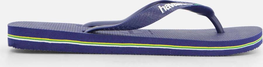 Havaianas Brasil Logo Unisex Slippers Donkerblauw