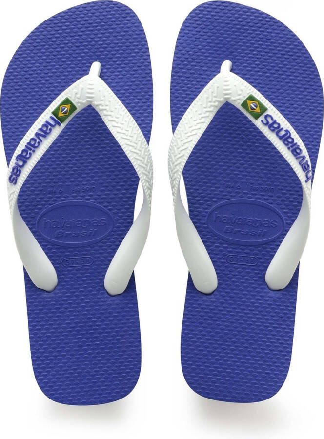 Havaianas Brasil Logo Unisex Slippers Marine Blue