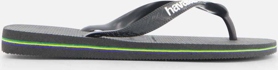 Havaianas Brasil Logo Unisex Slippers Zwart