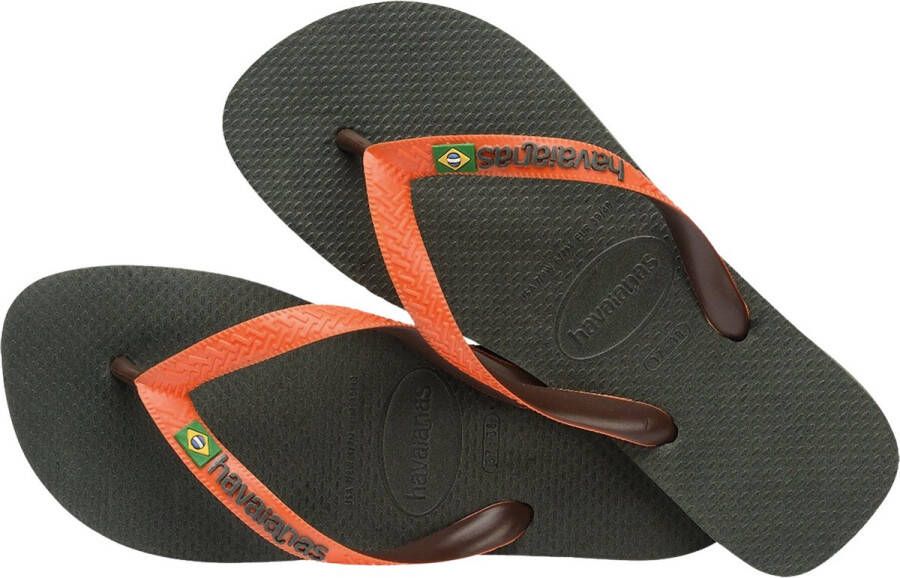 Havaianas Brasil mix FC verde laran groen oranje Kleur Groen)