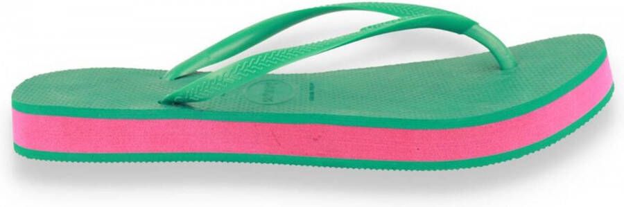 Havaianas dames Slim Flatform green freschness GROEN