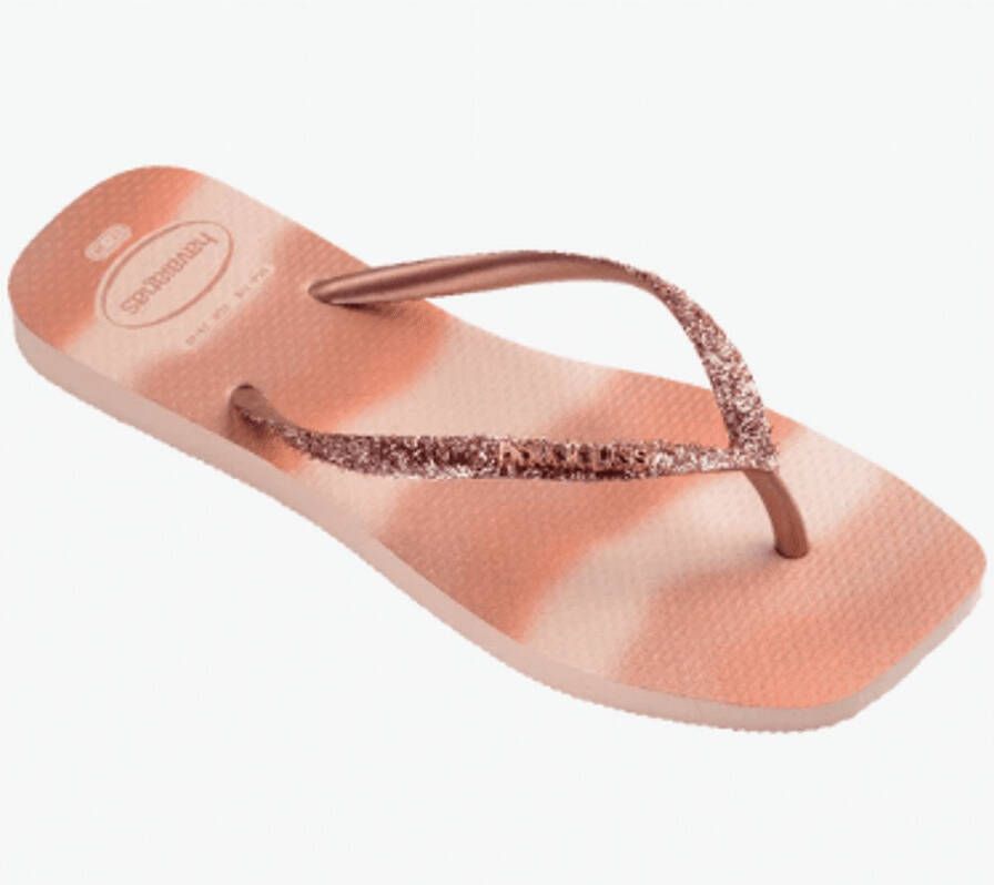 Havaianas Dames Teenslipper Hav. Styleslim Square Glitter Party Ballet Rose