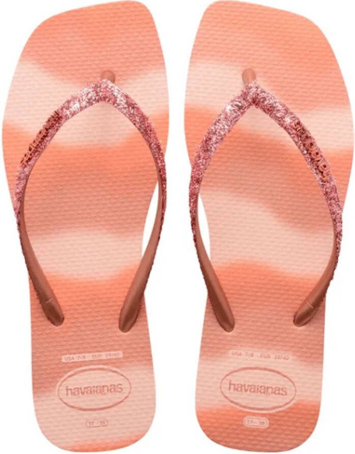 Havaianas Dames Teenslipper Hav. Styleslim Square Glitter Party Ballet Rose