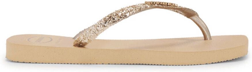 Havaianas Dames Teenslipper Hav. Styleslim Square Glitter Party Golden GOUD