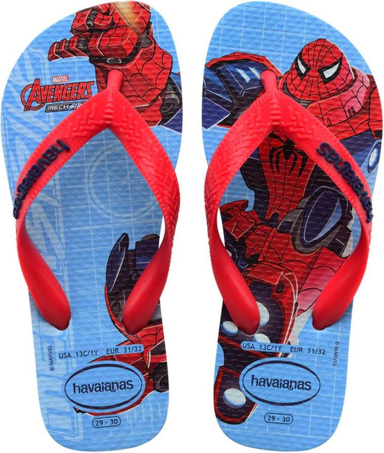 Havaianas Kids Top Marvel Ii Jongens Slippers Blauw