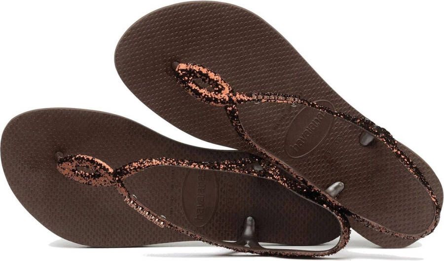 Havaianas Luna Premium Ii Dames Slippers Donkerbruin