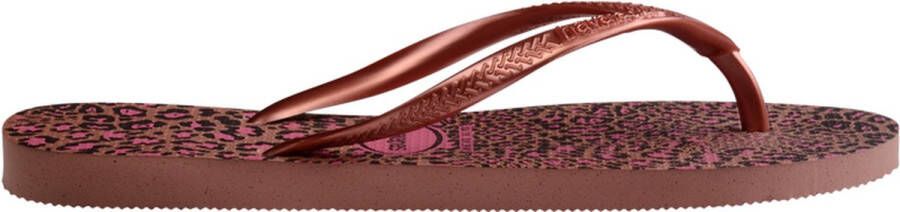 Havaianas Slim Animals Dames Slippers Roze Goud