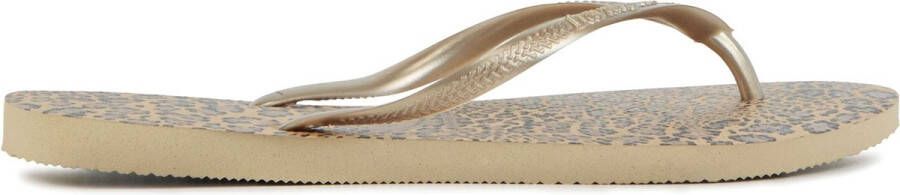 Havaianas Slim Animals Dames Slippers Zand Goud