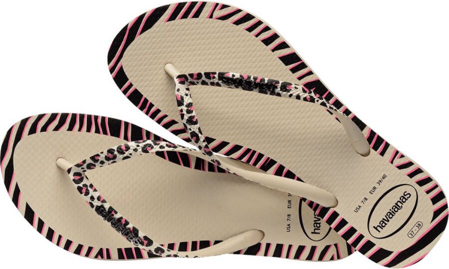 Havaianas Slim Animals Fashion Dames Slippers Beige