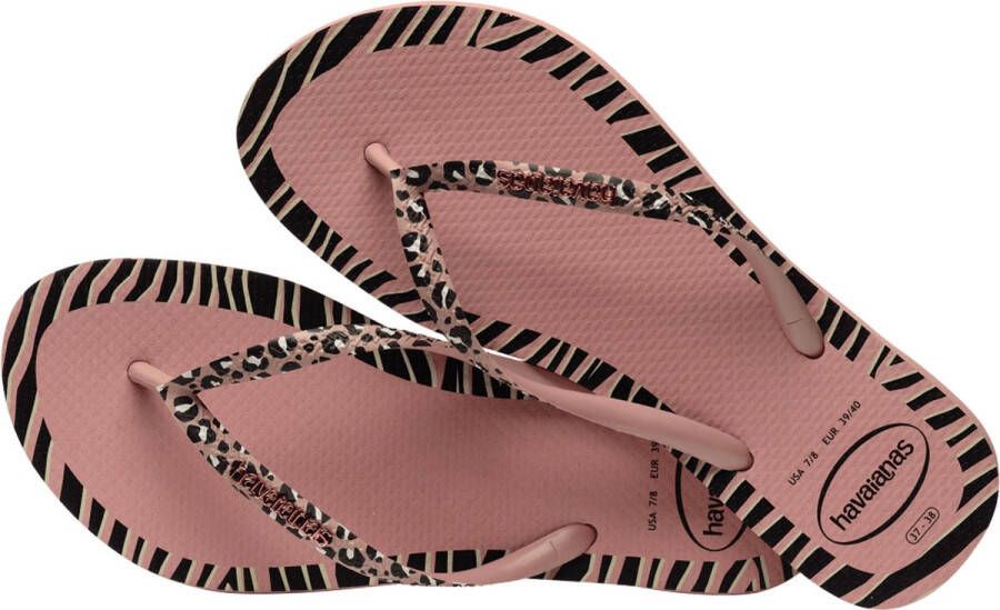 Havaianas Slim Animals Fashion Dames Slippers Roze