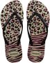 Havaianas teenslippers met panterprint zwart roze - Thumbnail 2