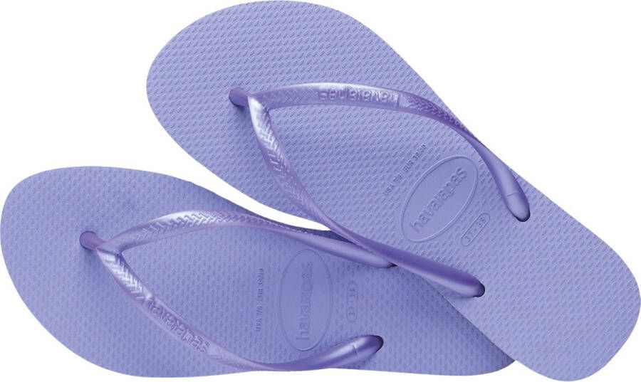 Havaianas Slim teenslippers lila Paars Meisjes Rubber Effen 35 36 - Foto 2