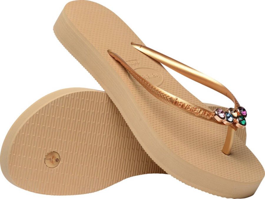 Havaianas SLIM FLATFORM Goud Dames Slippers