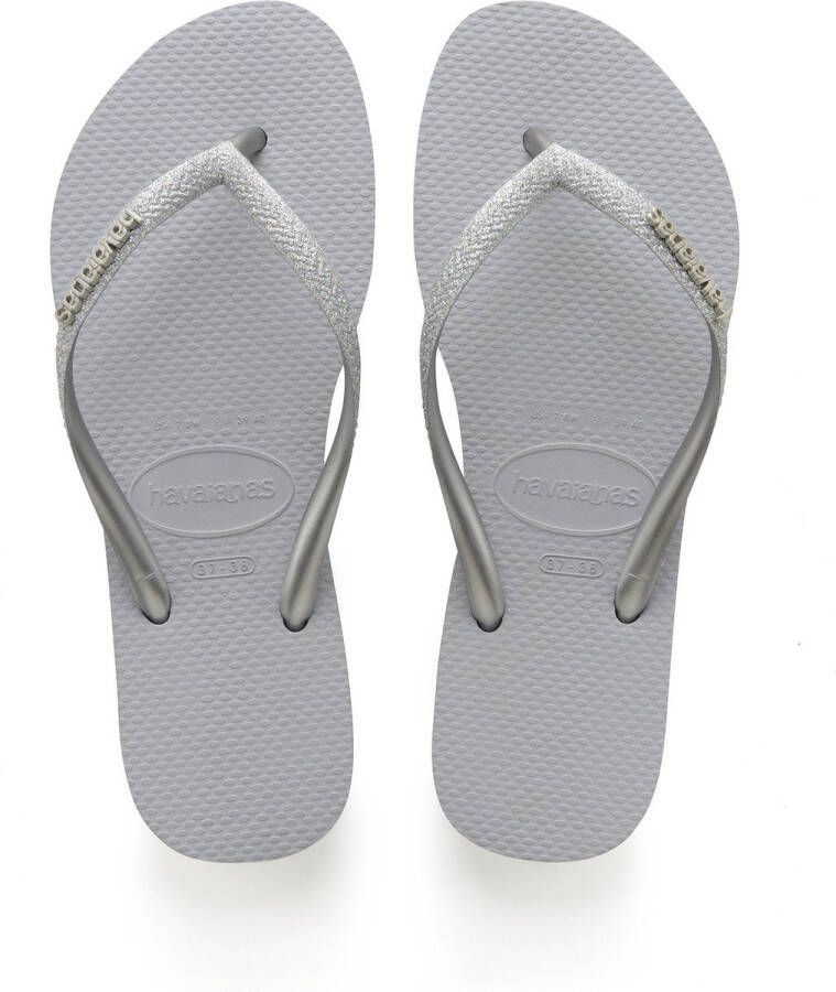 Havaianas Slim Glitter Dames Slippers Ice Grey